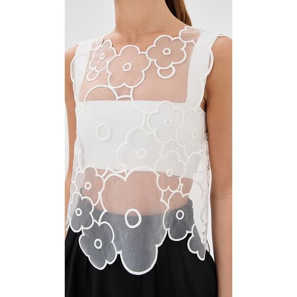 Cecilie Bahnsen Alfie Embroidered Floral Sleeveless Top - XS/S - Picture 5 of 6